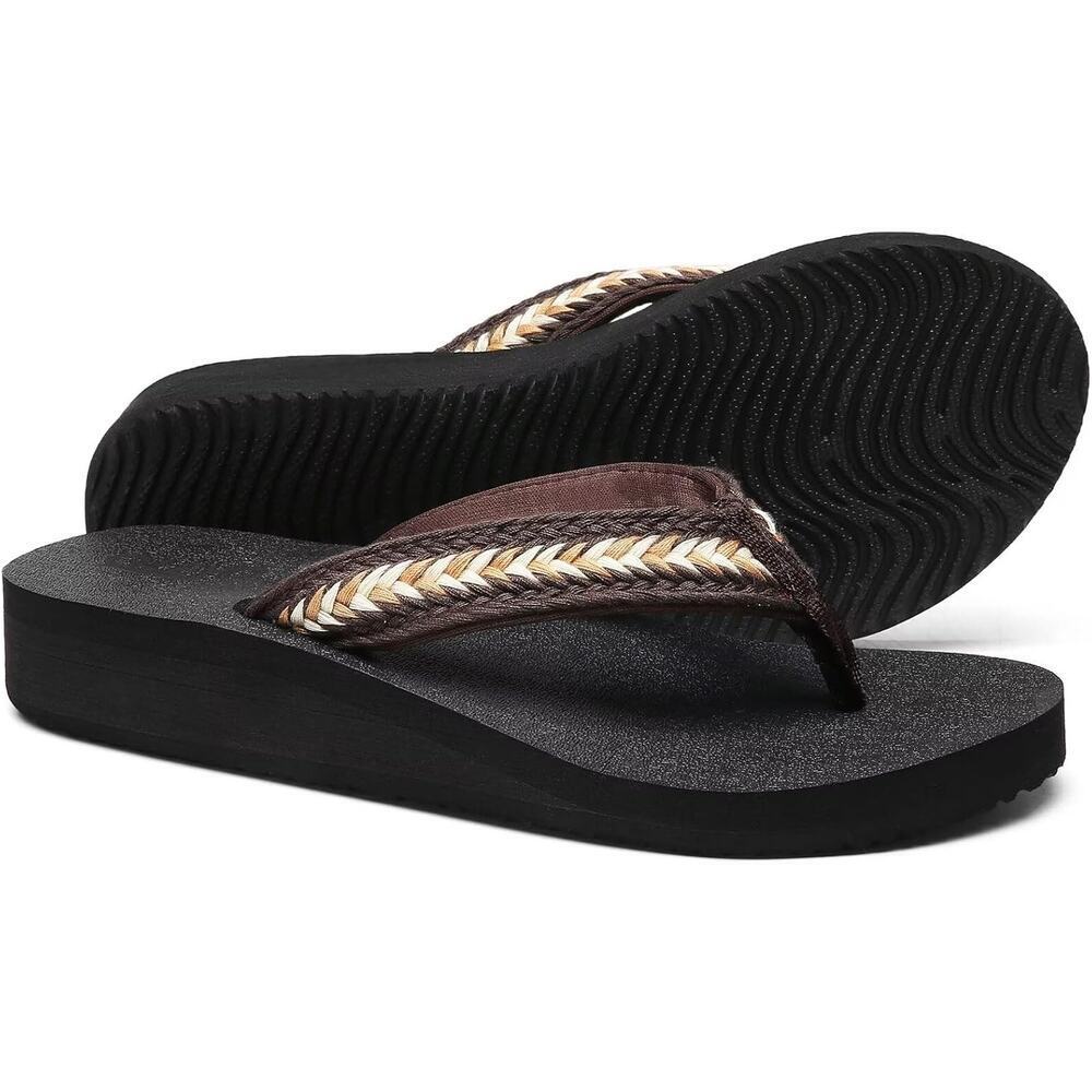 BOGO  Sandals with Stylish Straps for Women Dressy Comfortable Coffee Size 9